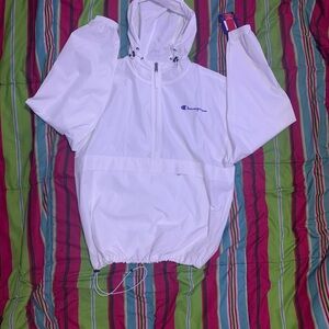 Champion White Windbreaker Jacket